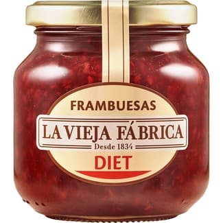 Diet mermelada de frambuesa frasco 280 g - La Vieja Fabrica