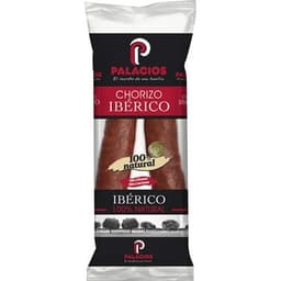 Chorizo ibérico 100% natural sin gluten sin lactosa pieza 200 g - Palacios