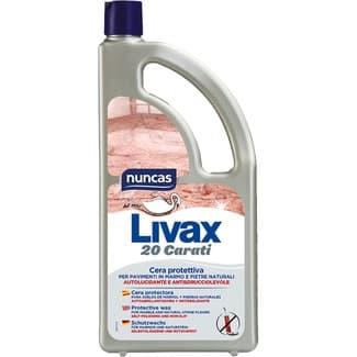 Livax cera protectora para suelos de mármol y piedras naturales botella 1 l autoabrillantadora y antideslizante - Nuncas