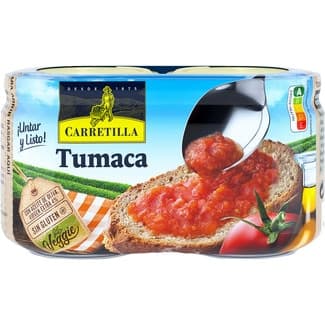 Tumaca natural con aceite de oliva sin gluten pack 2 envase 185 g - Carretilla