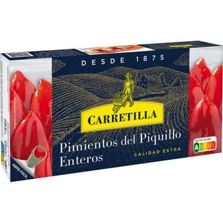Pimientos del piquillo enteros extra lata 150 g neto escurrido - Carretilla