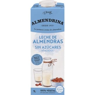 Bebida de almendras sin azúcares añadidos 100% vegetal sin gluten y sin lactosa brik 1 l - Almendrina
