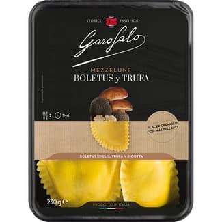 Pasta fresca mezzelune relleno de boletus y trufa 2 raciones envase 230 g - Garofalo