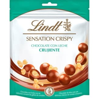 Perlas de chocolate con leche con corazón de galleta de cereales bolsa 140 g - Lindt Sensation Crispy