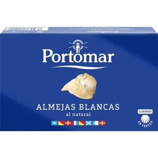 Almejas blancas al natural lata 63 g neto escurrido - Portomar