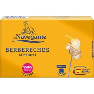 Berberechos al natural 55-65 piezas lata 63 g neto escurrido - Navegante