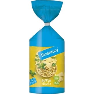 Tortitas de maíz sabor a queso y albahaca sin gluten bolsa 123,5 g - Bicentury