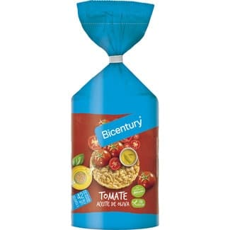 Tortitas de maíz sabor tomate con aceite de oliva sin gluten bolsa 123,5 g - Bicentury
