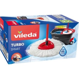 Turbo Smart set de limpieza con fregona completa + cubo con escurridor - Vileda