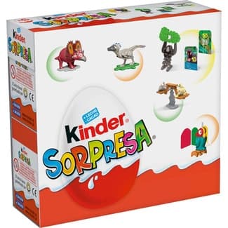 Huevos de chocolate con sorpresa pack 3 unidades x2 estuche 120 g - Kinder Sorpresa