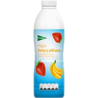 Yogur líquido con fresa y plátano sin gluten botella 1 l - El Corte Ingles