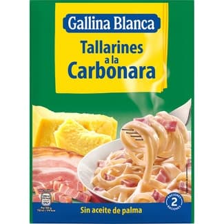 Tallarines a la carbonara 2 raciones sobre 148 g - Gallina Blanca