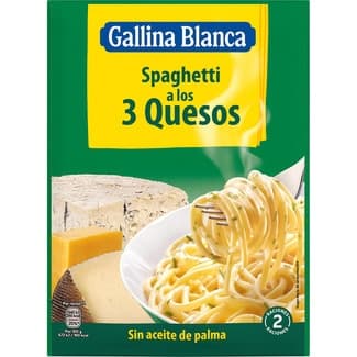 Espaguetis a los 3 quesos 2 raciones sobre 174 g - Gallina Blanca