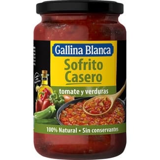 Sofrito casero de tomate y verduras sin gluten frasco 325 g - Gallina Blanca