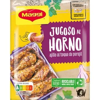 Jugoso al horno ajillo al toque de perejil sobre 36 g - Maggi