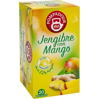 Infusión de jengibre con mango estuche 20 bolsitas - Pompadour