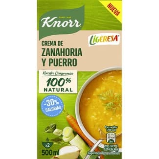 Ligeresa crema de zanahoria y puerro envase 500 ml - Knorr