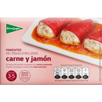 Pimientos del piquillo rellenos de carne y jamón estuche 260 g - El Corte Ingles