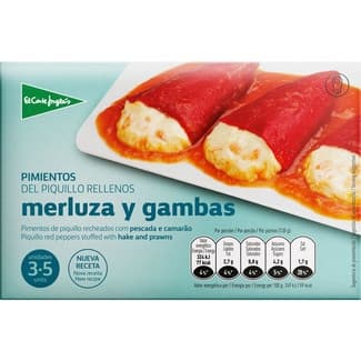 Pimientos del piquillo rellenos de gambas y merluza estuche 260 g - El Corte Ingles