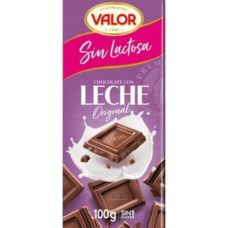 Chocolate con leche original sin lactosa, ni gluten tableta 100 g - Valor