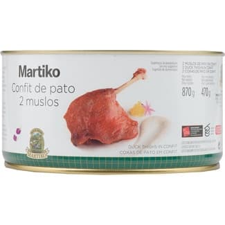 Confit de pato 2 muslos sin gluten lata 870 g - Martiko