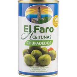 Aceitunas verdes estilo Chupadedos lata 185 g neto escurrido - El Faro