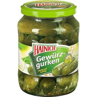 Pepinillos Gourmet frasco 370 g neto escurrido - Hainich