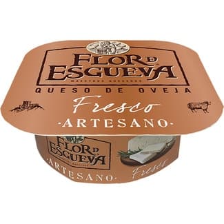 Queso fresco de oveja artesano elaborado con leche pasteurizada tarrina 250 g - Flor De Esgueva