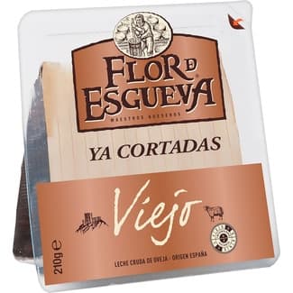 Queso viejo de oveja madurado elaborado con leche cruda ya cortadas cuña 210 g - Flor De Esgueva