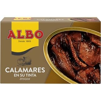 Calamares troceados en su tinta lata 72 g neto escurrido - Albo