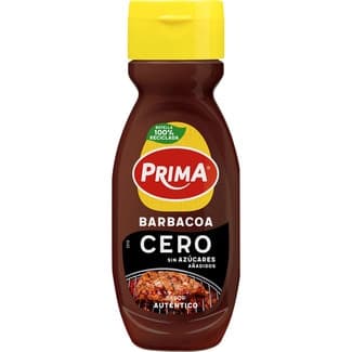 Salsa barbacoa cero sin azícares añadidos sin gluten envase 265 g - Prima