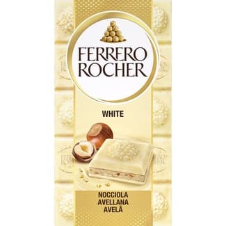 White chocolate blanco con avellanas tableta 90 g - Ferrero Rocher
