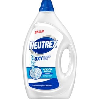 Oxy blanco puro quitamanchas en gel Acción Total Turbo sin lejía botella 2,620 l - Neutrex