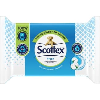 Papel higiénico húmedo Fresh con agua micelar y vitamina E paquete 74 unidades - Scottex