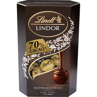 Bombones de chocolate extra negro 70% estuche 200 g - Lindt Lindor