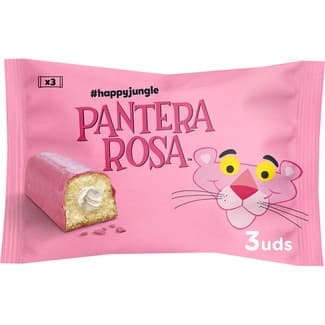 Pantera Rosa bizcochitos rellenos con cobertura rosa 3 unidades paquete 159 g envasadas individualmente - Bimbo