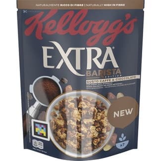 Edicion Barista cereales de desayuno de avena integral con café y chocolate envase 350 g - Kellogg's Extra