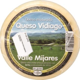 Queso tierno Vidiago de vaca mini madurado elaborado con leche pasteurizada pieza 325 g - Valle Mijares