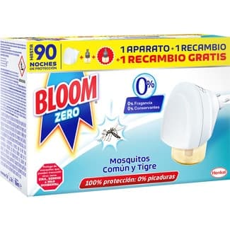 Zero insecticida volador eléctrico líquido antimosquitos común y tigre envase 1 unidad aparato + recambio gratis - Bloom