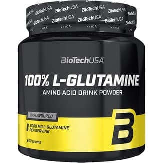 L-Glutamina 100% pura en polvo bote 240 g - Biotech Usa