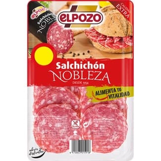 Nobleza salchichón extra en lonchas sin gluten envase 65 g - Elpozo