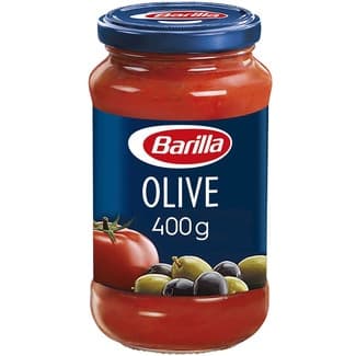 Salsa Olive con base de tomate y aceitunas sin gluten frasco 400 g - Barilla