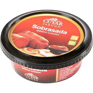 Sobrasada ibérica curada sin gluten tarrina 160 g - Cuyar Jabugo