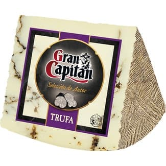 Queso curado mezcla con trufa elaborado con leche pasteurizada cuña 200 g - Gran Capitan