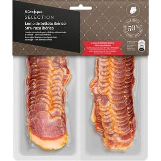 Lomo de bellota ibérico 50% raza ibérica en lonchas sin gluten envase 150 g - El Corte Ingles Selection
