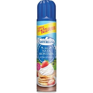 Nata montada azucarada spray 250 ml - Asturiana