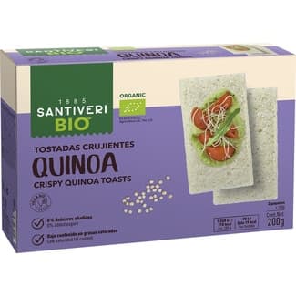 Organic Bio tostadas ligeras con quinoa sin gluten ecológicas paquete 200 g - Santiveri