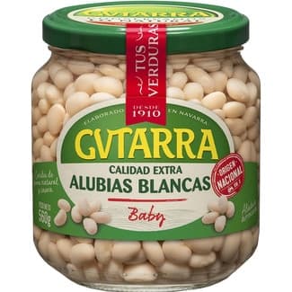 Alubia blanca baby extra cocida frasco 400 g neto escurrido - Gvtarra