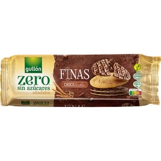 Finas galletas con chocolate sin azúcares añadidos paquete 150 g - Gullon Zero