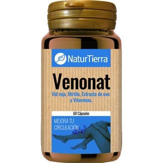 Venonat con vid roja, mirtilo, extracto de uva y vitaminas envase 60 cápsulas - Naturtierra